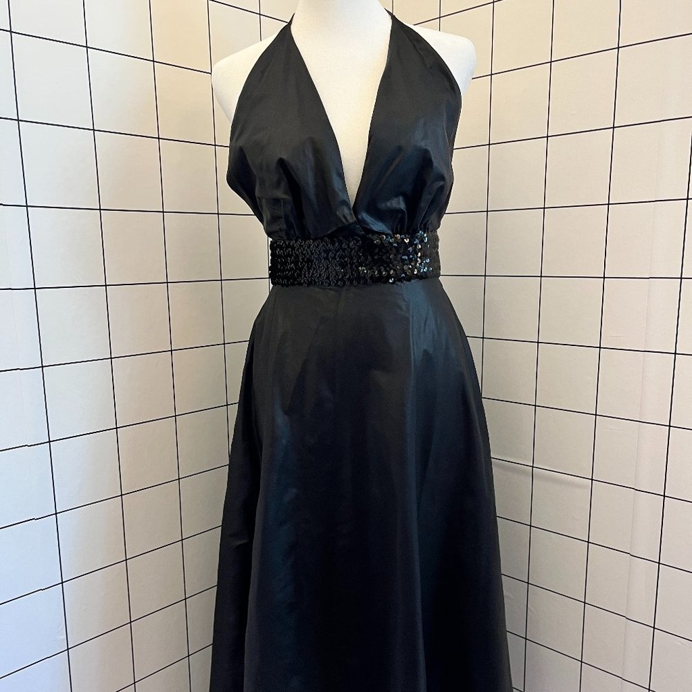 Vintage 90s Betsey Johnson Goth Punk High Low Party Dress